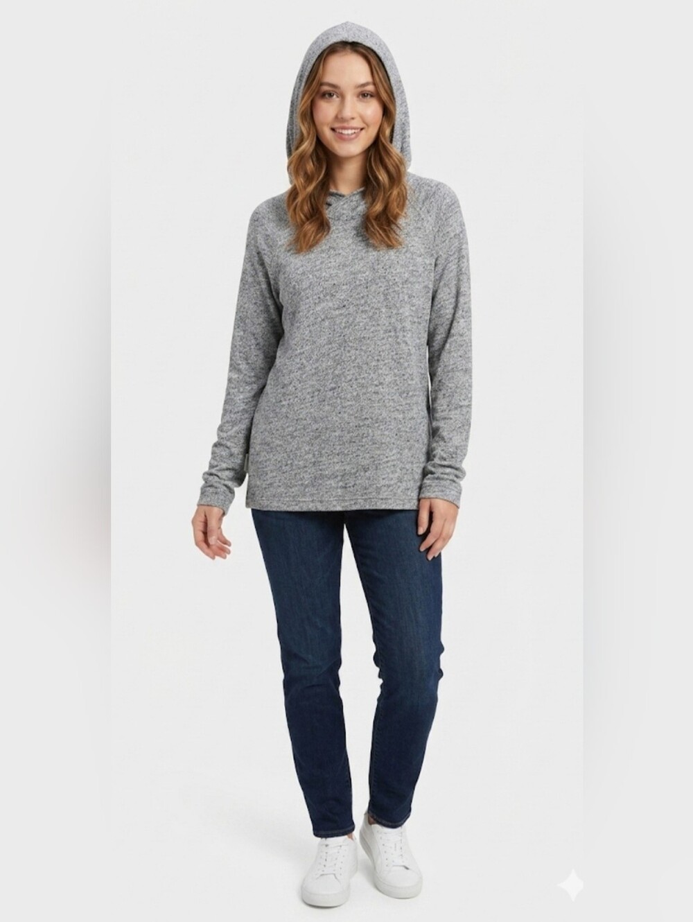 UGG Cozy Grey Hooded Pullover Sweatshirt Size  M.